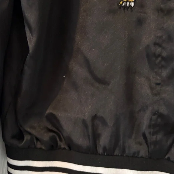 Rue21 Embroidered Tiger Bomber Jacket Black Floral - Picture 8 of 8